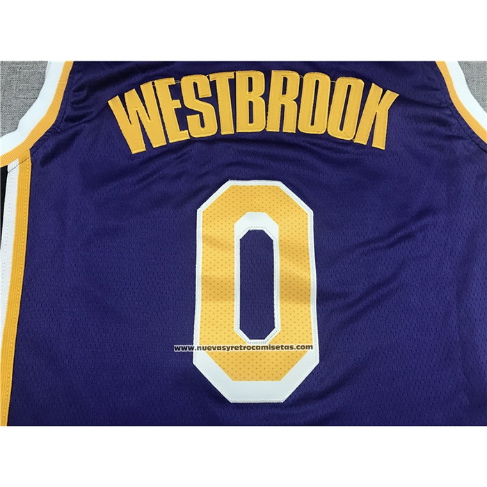 Maglia Los Angeles Lakers Russell Westbrook #0 Statement 2021-22 Violaa